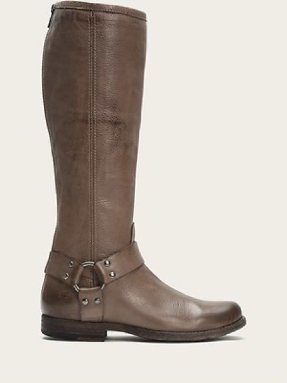 Frye Grey Leather Philip Harness Boots - Discontinued Rare